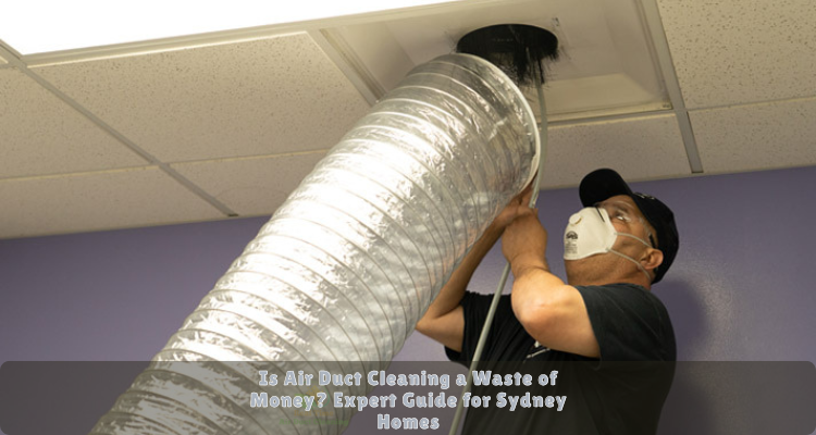 technician is doing air duct cleaning service