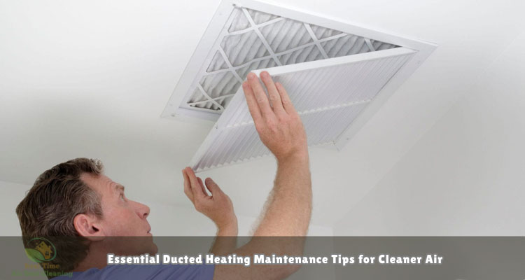 A technician is maintaining a ducted system