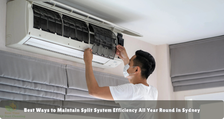 a man is cleaning his split system air filter