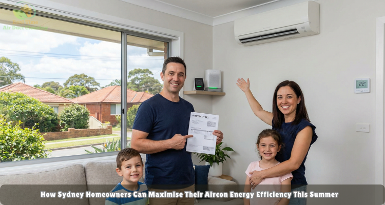 A family is happy with their aircon system
