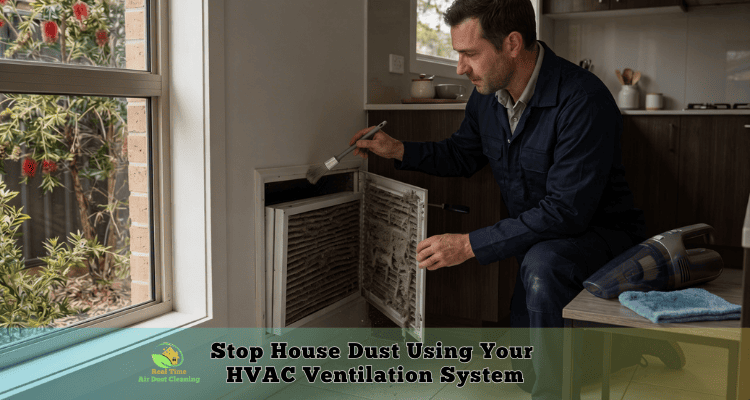 Cleaning house dust using hvac by realtime air duct cleaning
