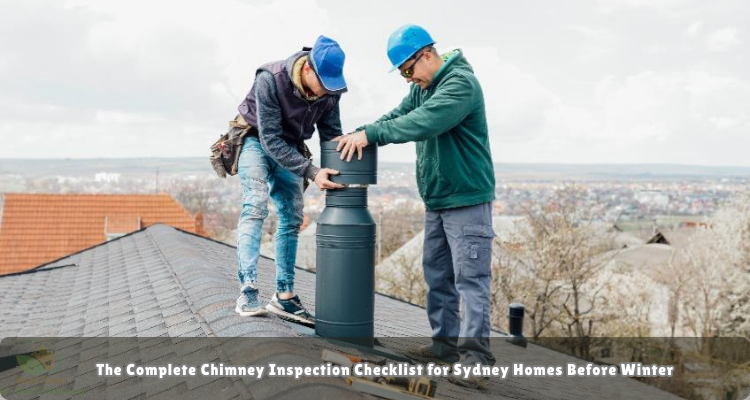 Technicians are inspecting the chimney