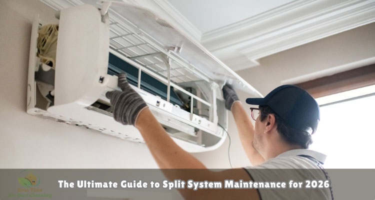 Technician is maintaining a split system