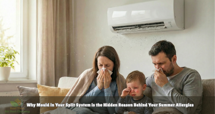 A family is facing cold allergy problem by mould in their split system