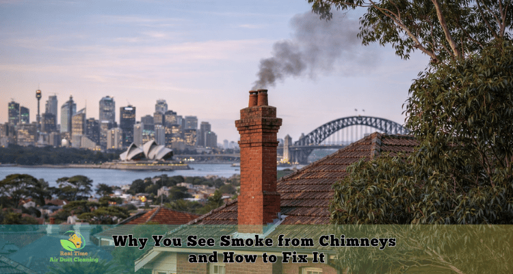 Smoke from chimney