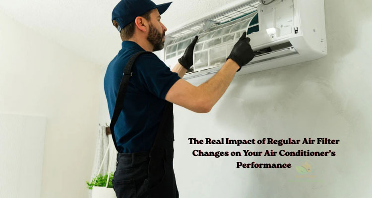 a real time air duct cleaning technician is replacing the air conditioner filter
