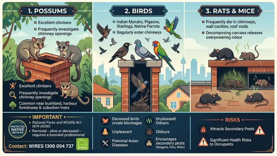 Details About What Animals Commonly Get Stuck in Sydney Chimneys?