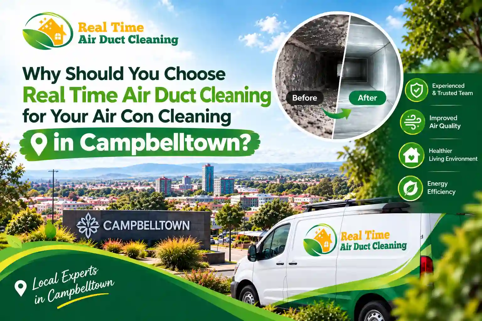 Air duct cleaning service and local cleaning van in Campbelltown